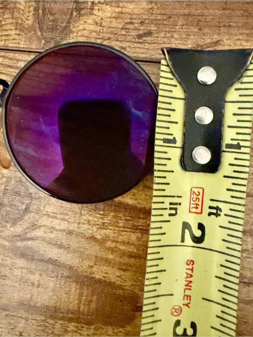 Vintage John Lennon Teashade Sunglasses Smoke Lenses Black Metal 1990s